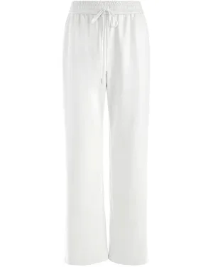 Soft White Faux Leather Benny Pant