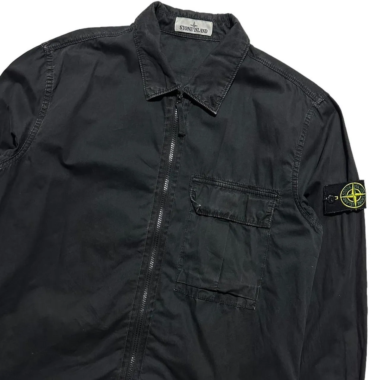 Stone Island Black Side Pocket Overshirt