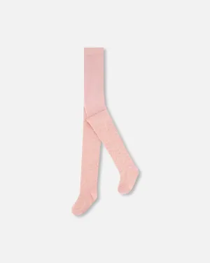 Tonal Jacquard Tights Light Pink