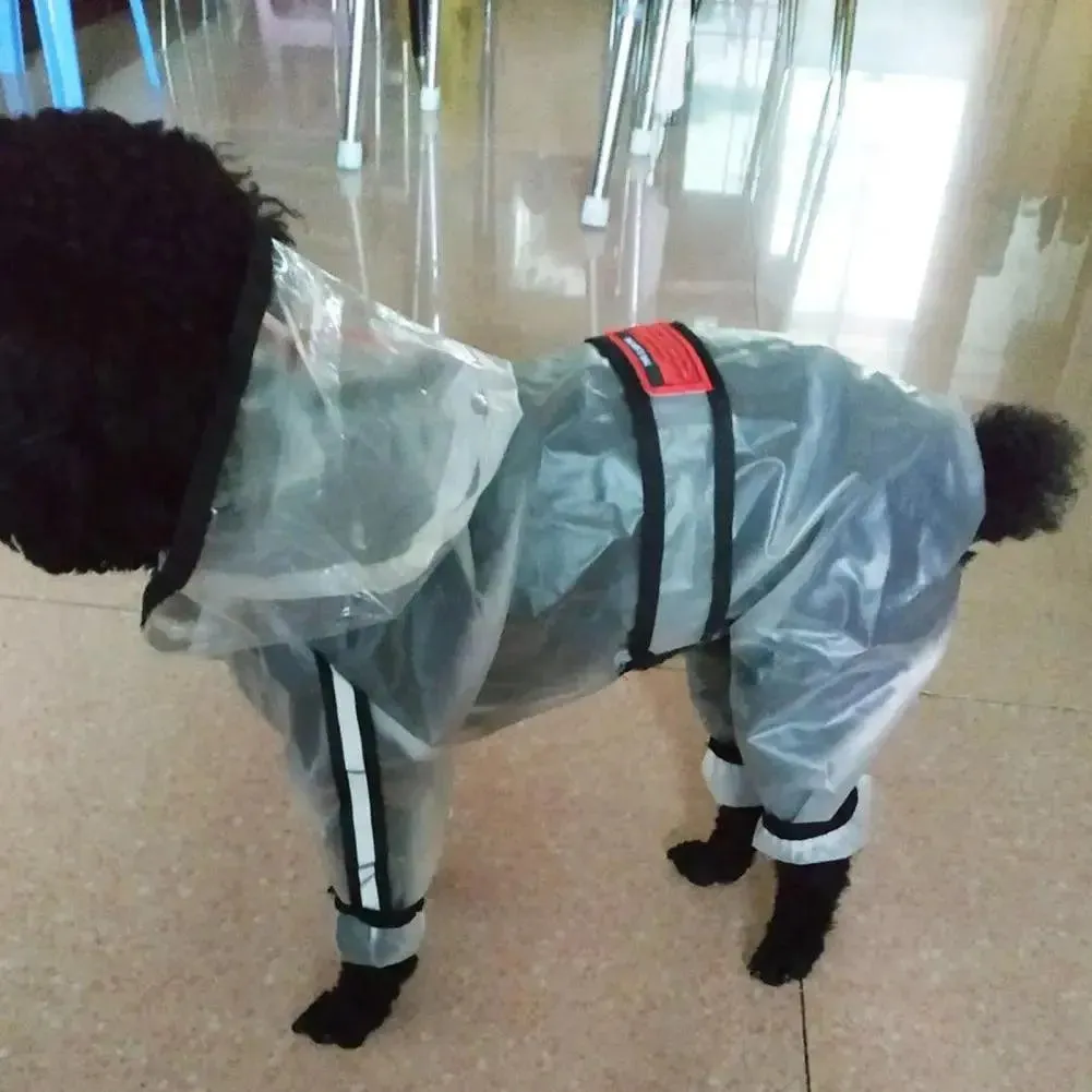 Transparent Breathable Dog Raincoat