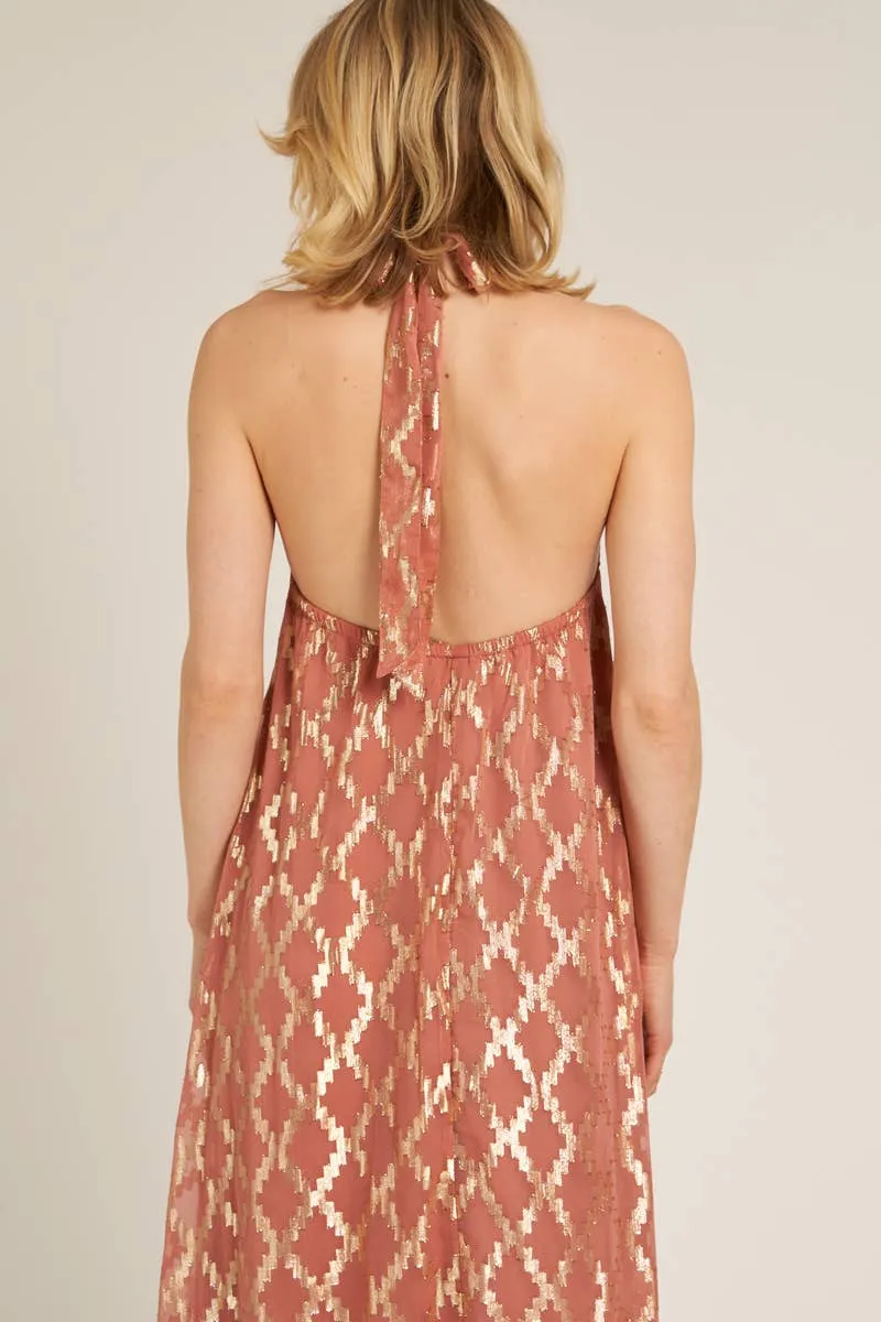 Winter Glow Halter Maxi