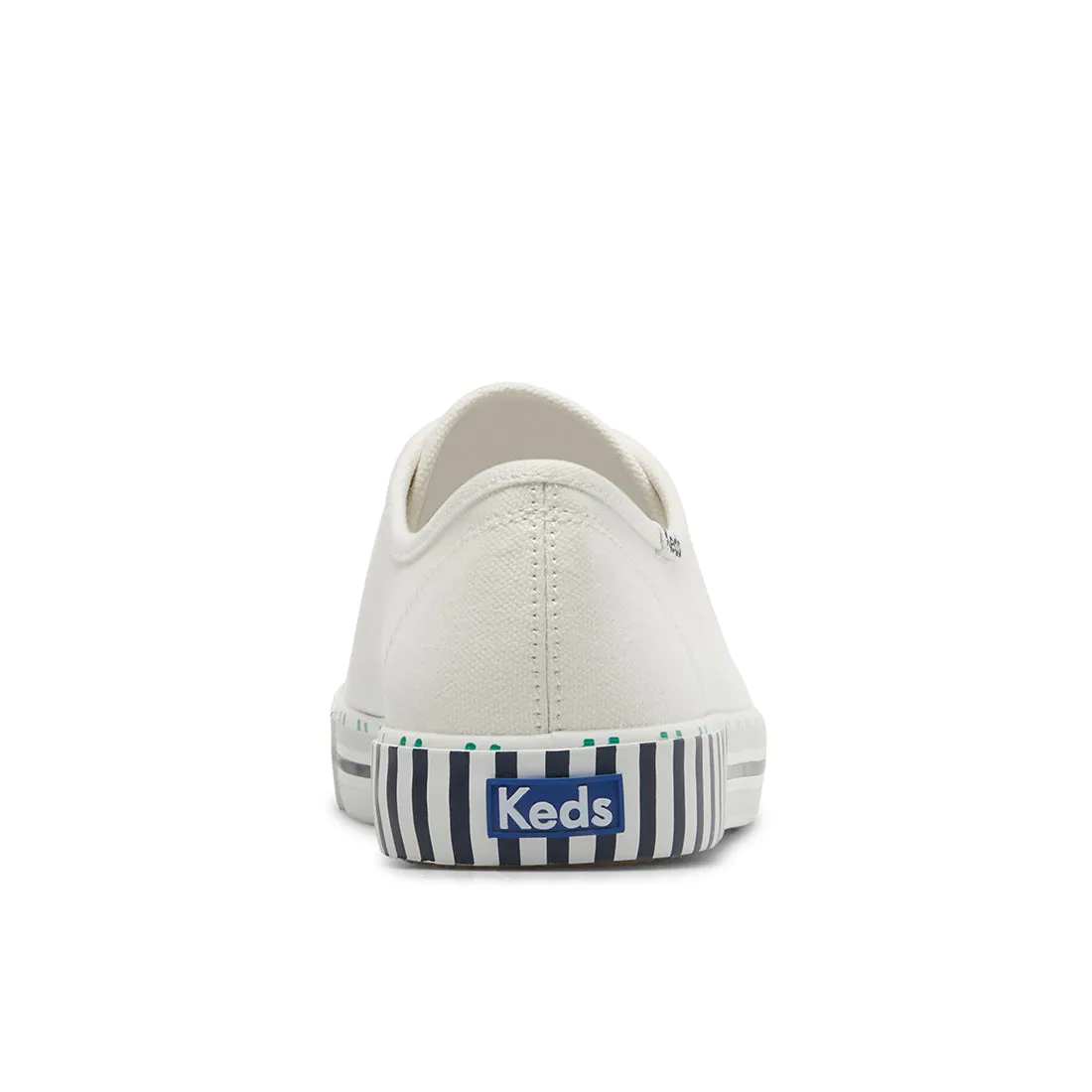 Women's Kickstart Tennis Stripe Canvas Sneaker White/Navy (WF67229)