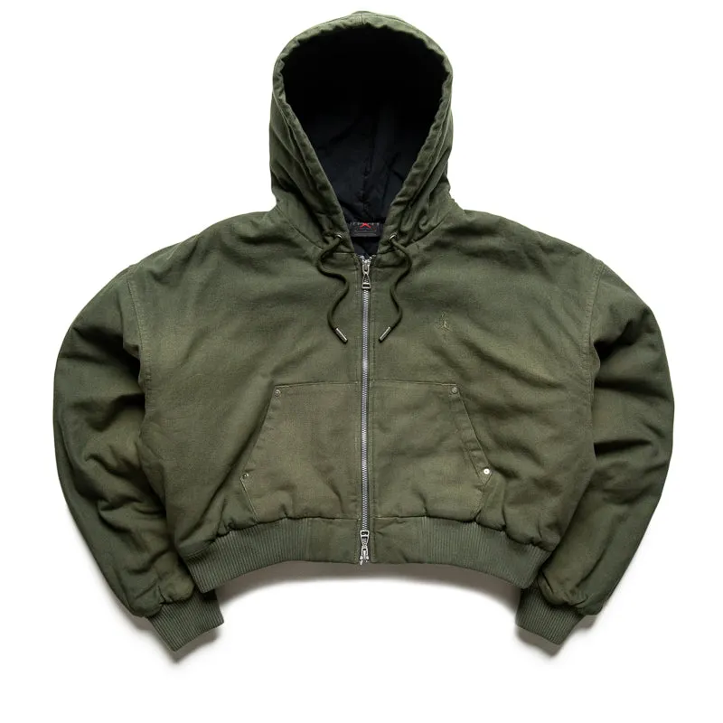 Women's Travis Scott x Jordan Hooded Canvas Jacket - Cargo Khaki