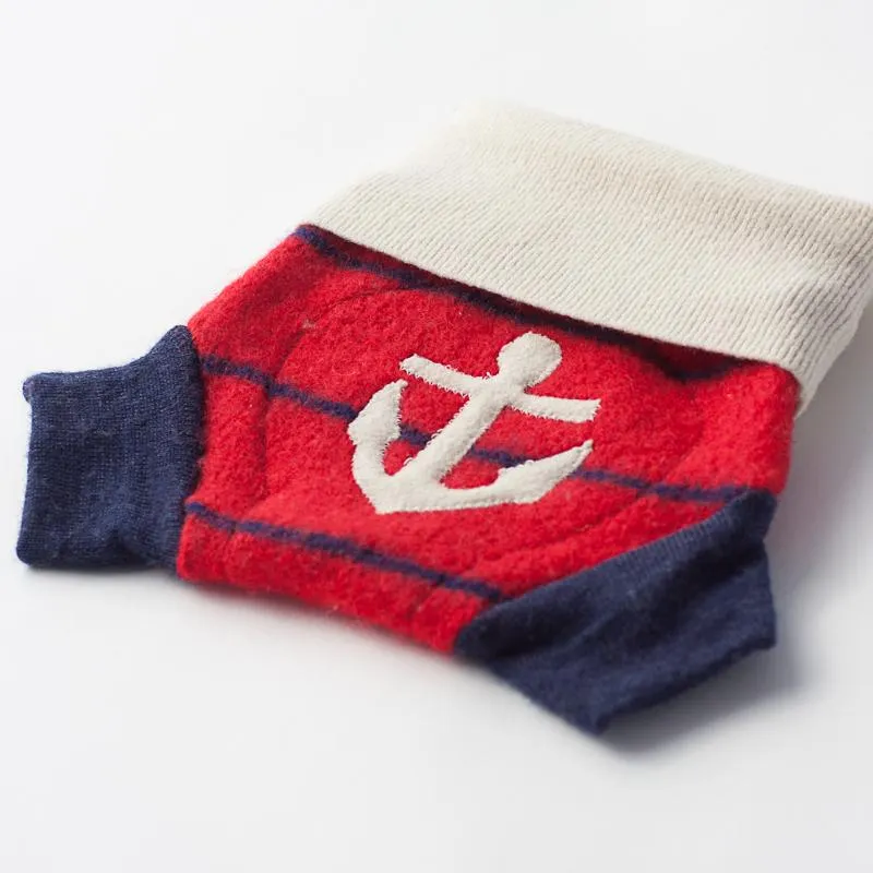 Wool Diaper Cover with Anchor Applique