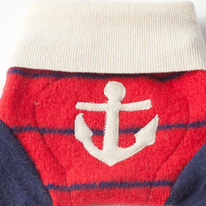 Wool Diaper Cover with Anchor Applique